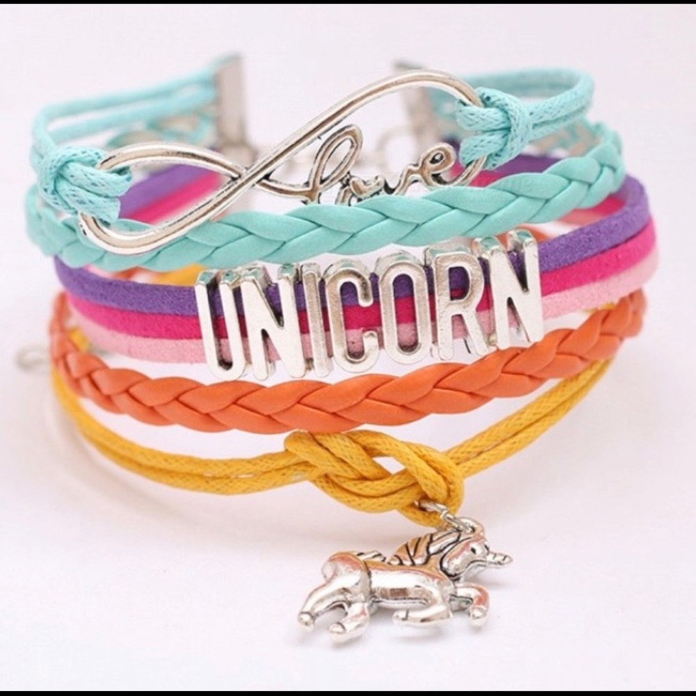 Rainbow Braided Unicorn Bracelet - SHE-Marketplace